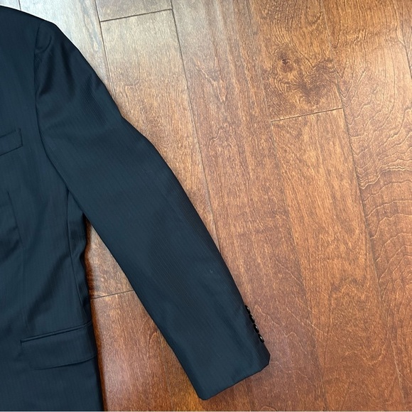 Hickey Freeman for Nordstrom Men's Black Pinstripe Blazer, 100% Wool, Size 42R - Picture 5 of 16